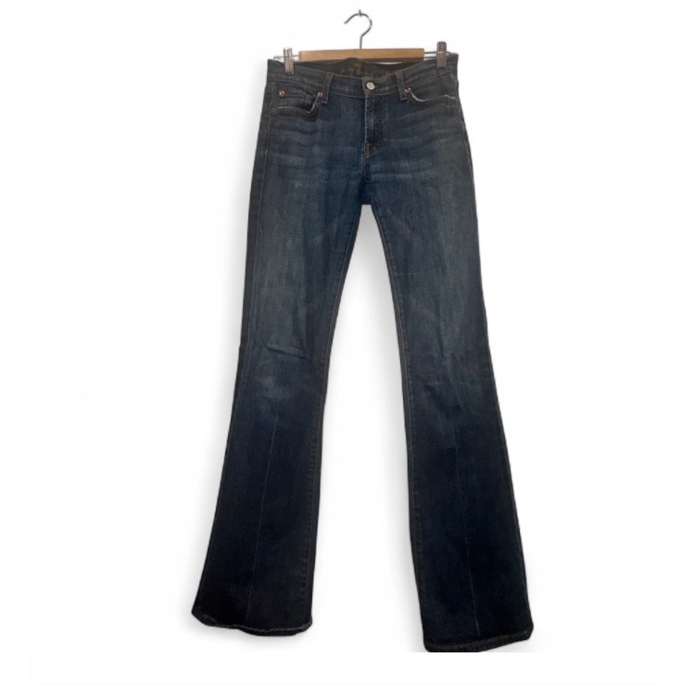 Seven For All Mankind Bootcut Jeans Size 27 Stretch Classic Denim Y2K premium - Picture 2 of 9